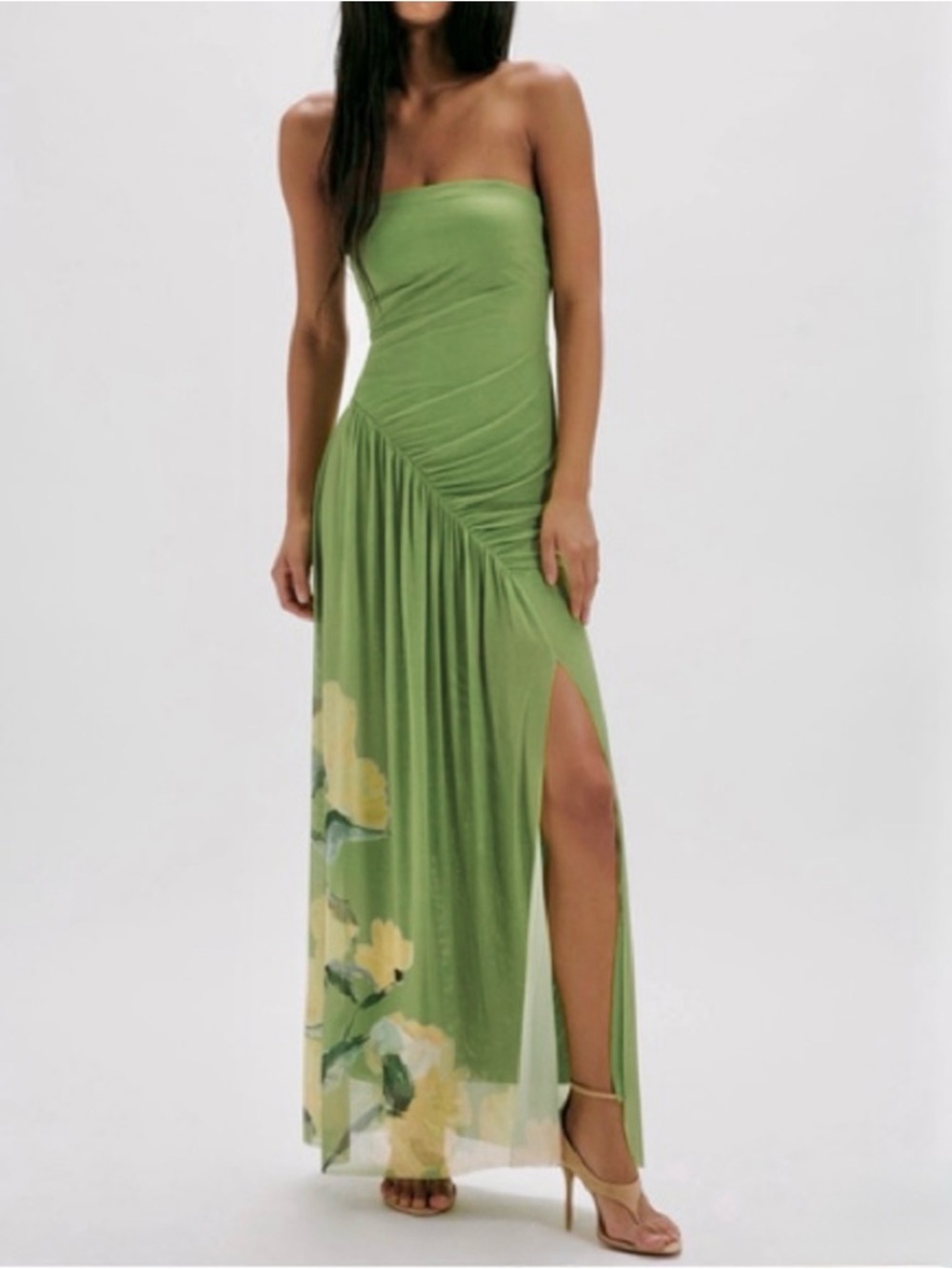NWT Bec + Bridge Citrina Strapless Dress, Sz. 12 in Aniya Floral